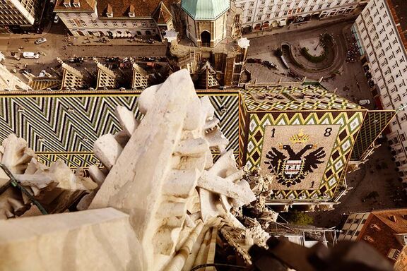 Dach des Stephansdoms in Wien