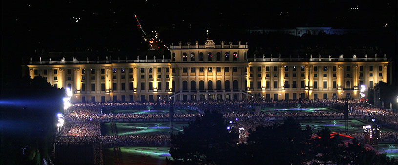Summer Night Concert in Schönbrunn close to the central hotel in Vienna