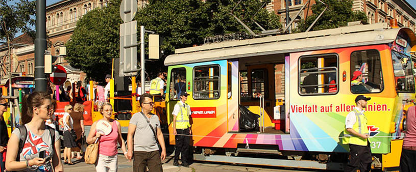 Rainbow parade gay pride in Vienna