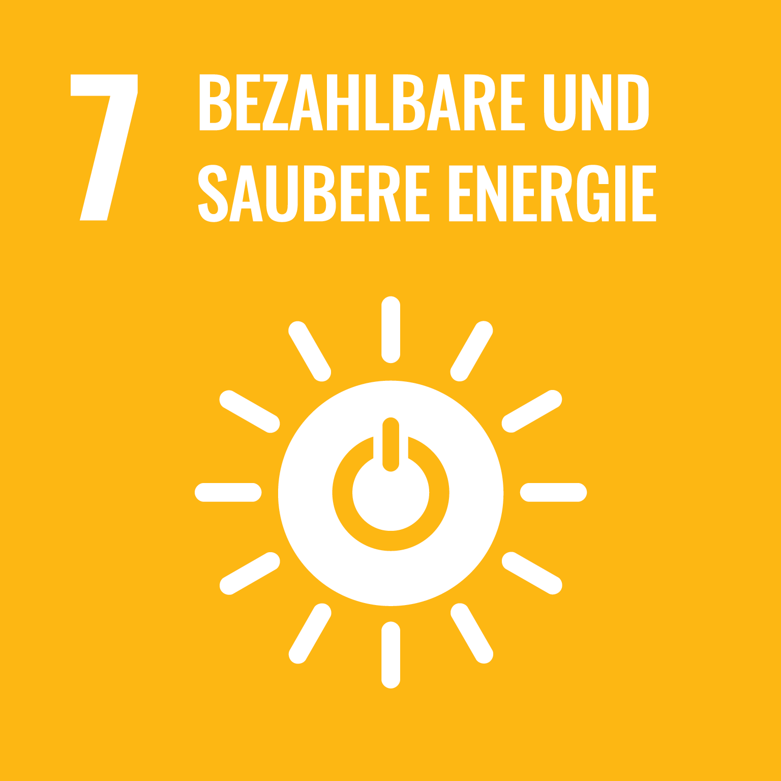 Nachhaltigkeitsziele der Vereinten Nationen SDG 7